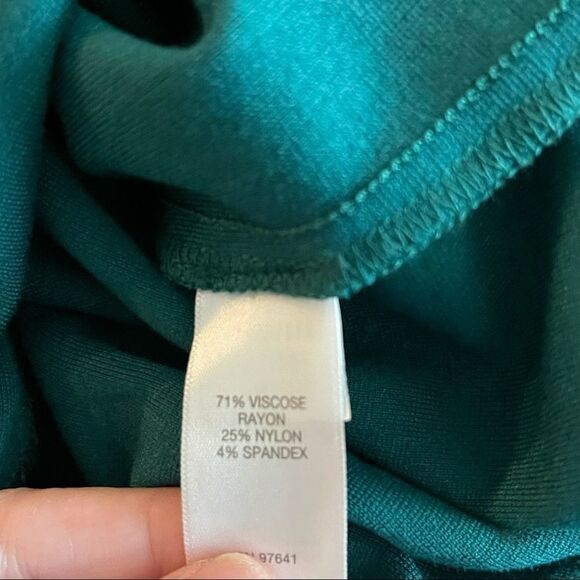J. JILL Ponte Knit Tunic Top Green Dress Small - Picture 3 of 3